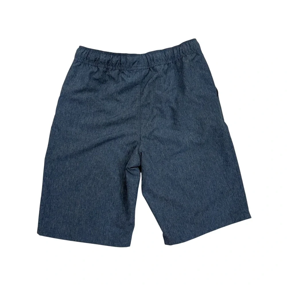 Hurley Boys Blue Heathered‎ Swim Trunks Board Shorts Size L 12/13 Elastic Waist